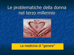 Relazione su Medicina di genere