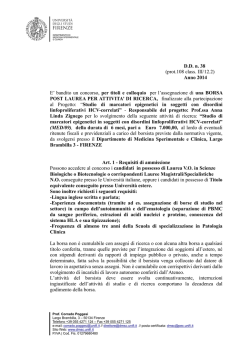 Il Direttore - Universit&agrave; degli Studi di Firenze