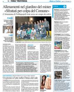 Il Resto del Carlino - sabato 27 settembre 2014
