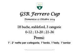 GSR Ferrero Cup Premi: