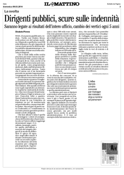 Dirigenti pubblici, scure sulle indennit&agrave;