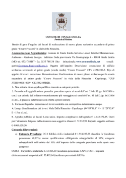 1 Bando - Comune di Finale Emilia