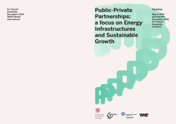 Public-Private Partnerships: a focus on Energy
