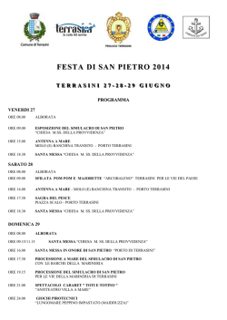 FESTA DI SAN PIETRO 2014