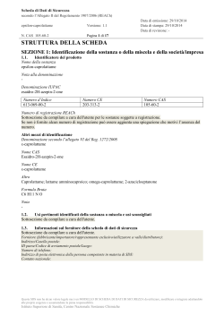 Scheda Dati di Sicurezza - Schede di Sicurezza