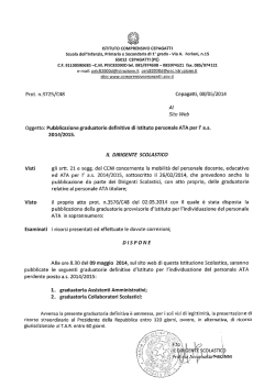 Graduatoria interna ATA 2014-2015