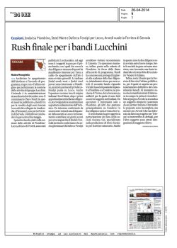 Rush ﬁnale per i bandi Lucchini