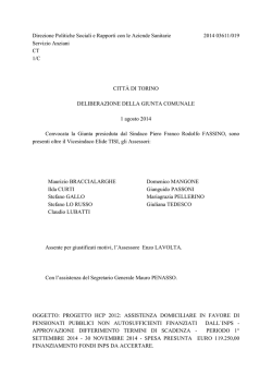 Direzione Politiche Sociali e Rapporti con le