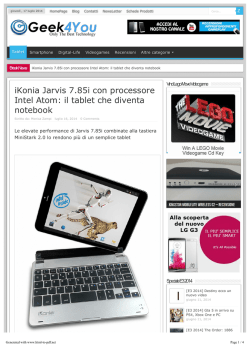 iKonia Jarvis 7.85i con processore Intel Atom: il tablet che diventa