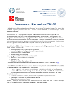 Esame e corso di formazione ECDL GIS