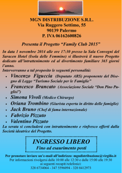 INGRESSO LIBERO - CRAL Regione Sicilia