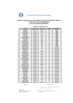 Graduatoria FSM_Val_Titoli