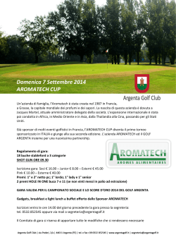 Aromatech Cup 2014 - Argenta Golf Club