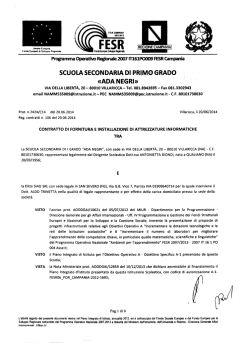 Contratto fornitura e istallazione attrezzature informatiche (SIAD)