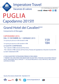 1173)14 Puglia - Capodanno 2015 - Grand Hotel dei