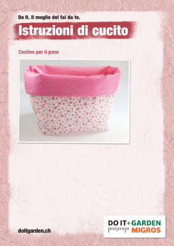 Istruzioni di cucito - Do it + Garden Migros