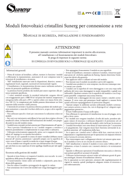 Download MANUALE MODULI FOTOVOLTAICI
