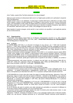 Regolamento it CRO 2014, 31 gen 2014 - Cro