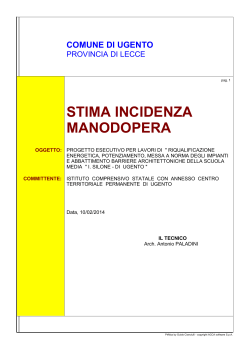 File: UGENTO - ALL. 8 - Stima Incidenza Manodopera