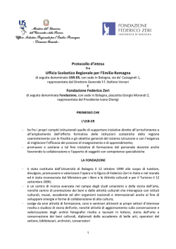 Intesa USR-ER - Fondazione Zeri - 15 ottobre 2014