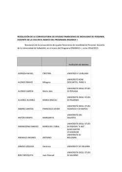 resolución de la convocatoria de ayudas financieras de movilidad