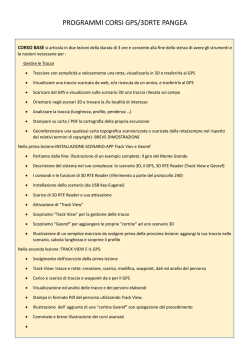 PROGRAMMI CORSI GPS/3DRTE PANGEA