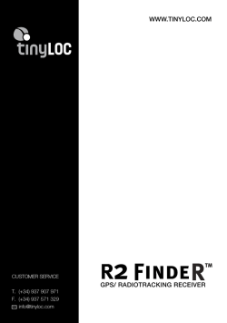 GPS/ RADIOTRACKING RECEIVER WWW.TINYLOC.COM