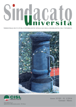 N. 01 anno 2014 - CISL Università