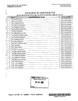 Elenco ASS. N“ 59 del 16112111 COMUNE Dl SPOLETO