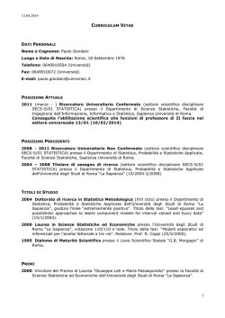Download - Dipartimento di Scienze Statistiche