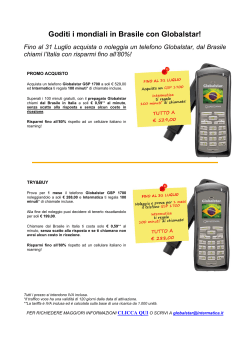 Goditi i mondiali in Brasile con Globalstar!