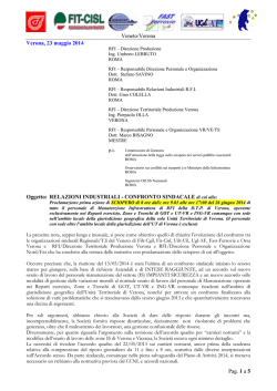 Lettera unitaria per Relazioni Sindacali
