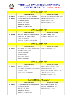 SEZIONI CIVILI TRIBUNALE - aggiornamento 30.09.2014