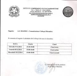 date colloqui - Istituto Comprensivo "Margaritone"