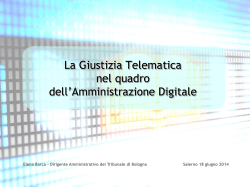 La Giustizia Telematica nel quadro dell