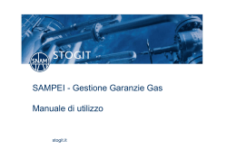 SAMPEI - Gestione Garanzie Gas Manuale di utilizzo