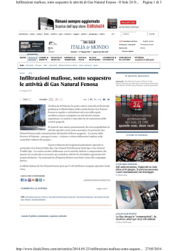 Infiltrazioni mafiose, sotto sequestro le attivit&agrave; di Gas Natural Fenosa