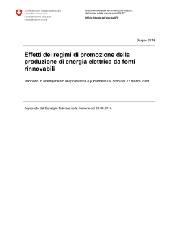 Effetti dei regimi di promozione della produzione di