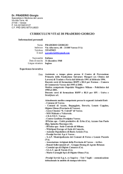 CURRICULUM DOTT. GIORGIO PRADERIO