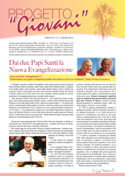 Progetto Giovani Giugno 2014