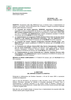 DEDALUS - Azienda USL di Modena