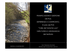 Il ruolo del Plis valle del torrente Lura