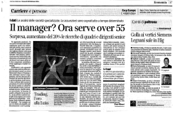 Il manager? Ora serve over 55