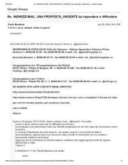 INDIRIZZI MAIL: UNA PROPOSTA_URGENTE da
