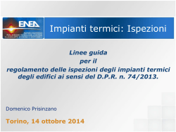 Legislazione Nazonale Impianti Termici e FAQ Enea Presentazione