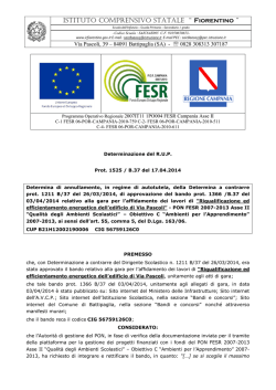 determina di annullamento bando Via Pascoli