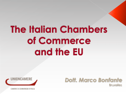 The Italian Chambers Network and its activity within the EU