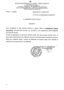 Graduatorie interne, definitive, del personale