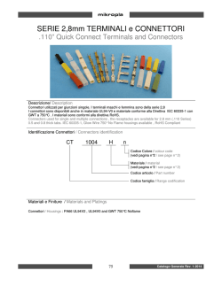 SERIE 2,8mm TERMINALI e CONNETTORI