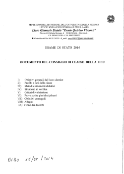 Documento III D - Liceo Visconti